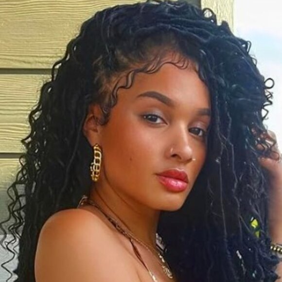 SOLD-Nice! 26" Boho Faux Locs Lace Front Wig Color #1B Boho Beauty! - Picture 1 of 14